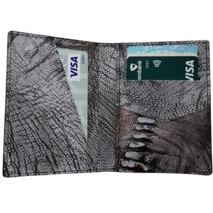 Grauer Luxus Minimalist Mini Slim Doppelseiten Straußen Bein Leder Bifold Kartenetui Herren, Kartenhalter Brieftasche, Herren Brieftasche, Weihnachtsgeschenk