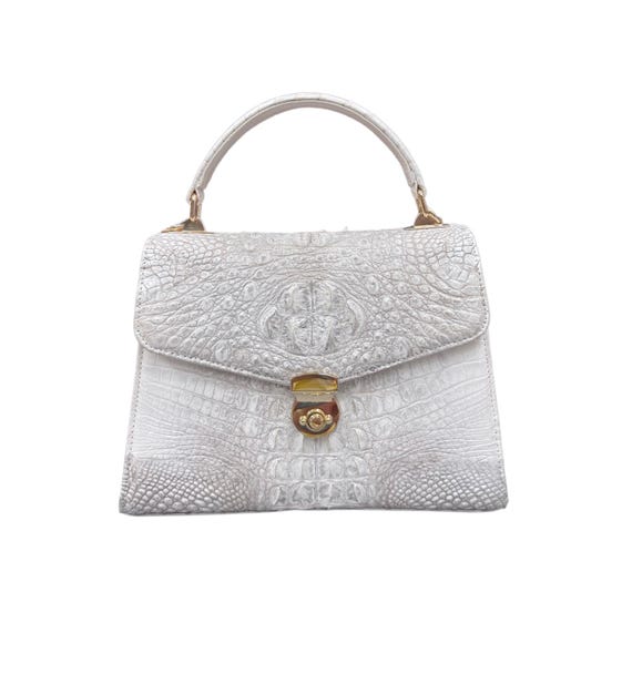 White alligator purse sale