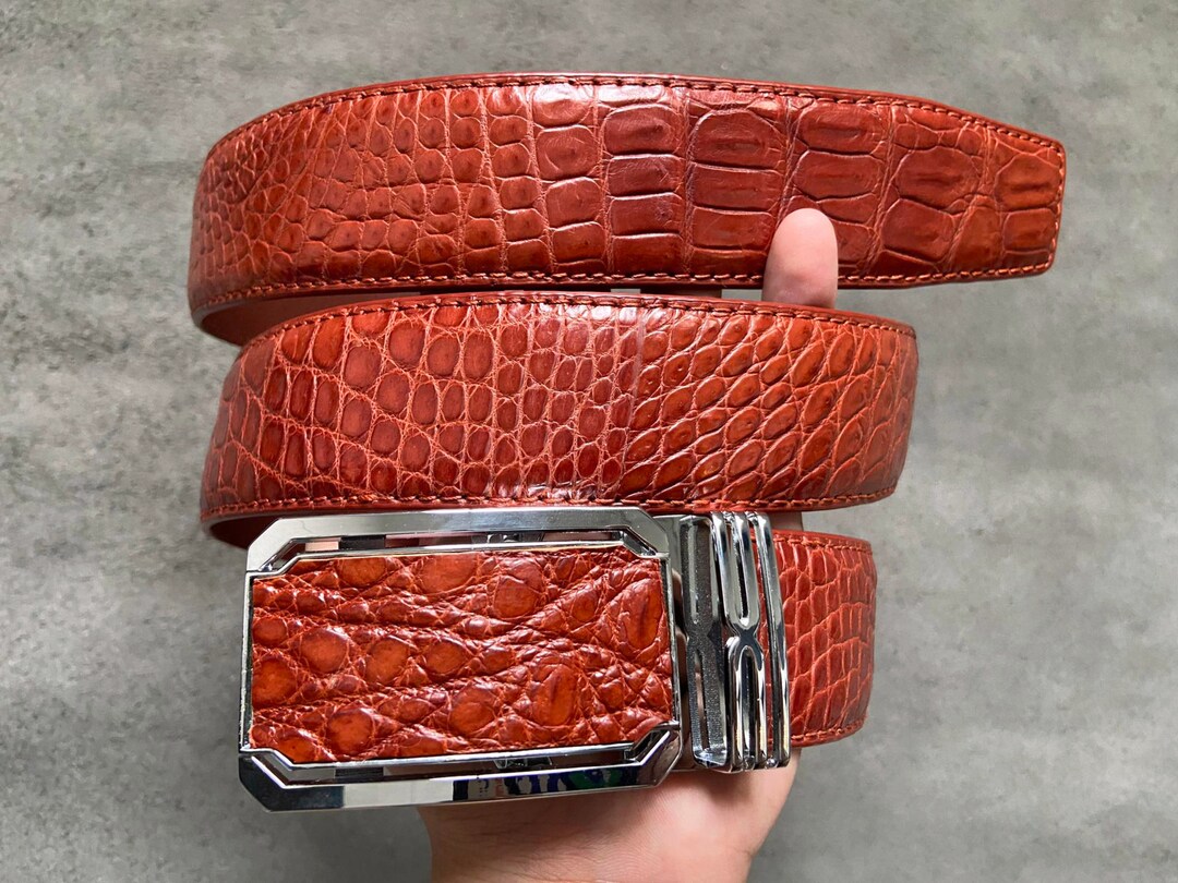 Black Genuine Alligator Skin Belt | 1 3/8