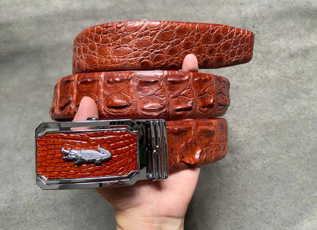 Black Genuine Alligator Skin Belt | 1 3/8