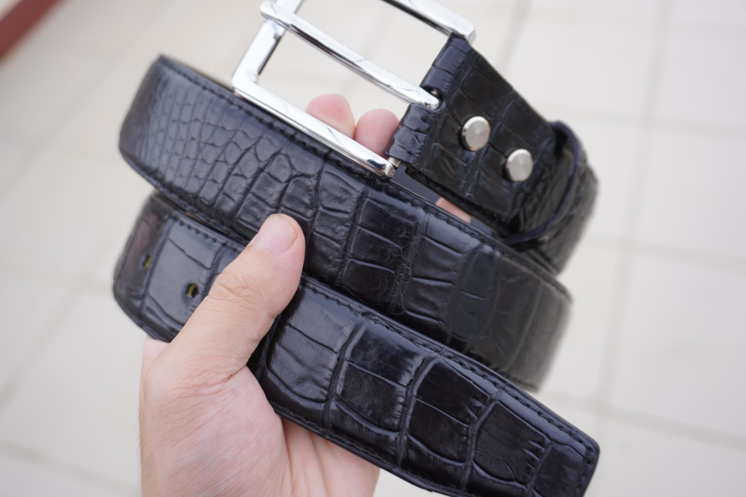 Alligator Belt Black Womens Leather - Etsy