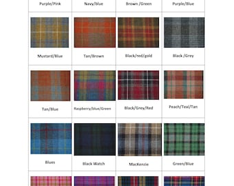 Harris Tweed pure wool quality fabric for Crafts , traditional Scottish heritage fabric in plain, tartan and checks,  100% pure wool fabric