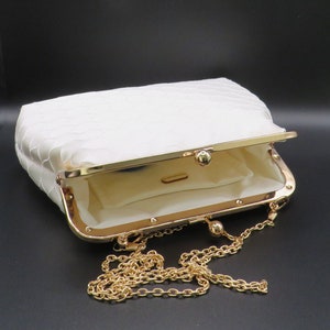 Ivory bridal clutch , Ivory/cream satin handbag, evening clutch , wedding guest clutch image 5