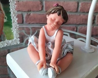 Porcelain Ballerina Table Lamp: Ballet Studio Decor, Nursery Gift