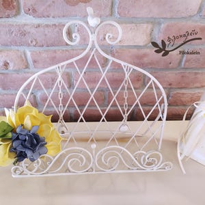 Soporte de libro de cocina de hierro, soporte portátil para libro de recetas, soporte para catálogo de libro de cocina, caballete de mesa plegable de metal, decoración de cocina rústica, regalo de boda