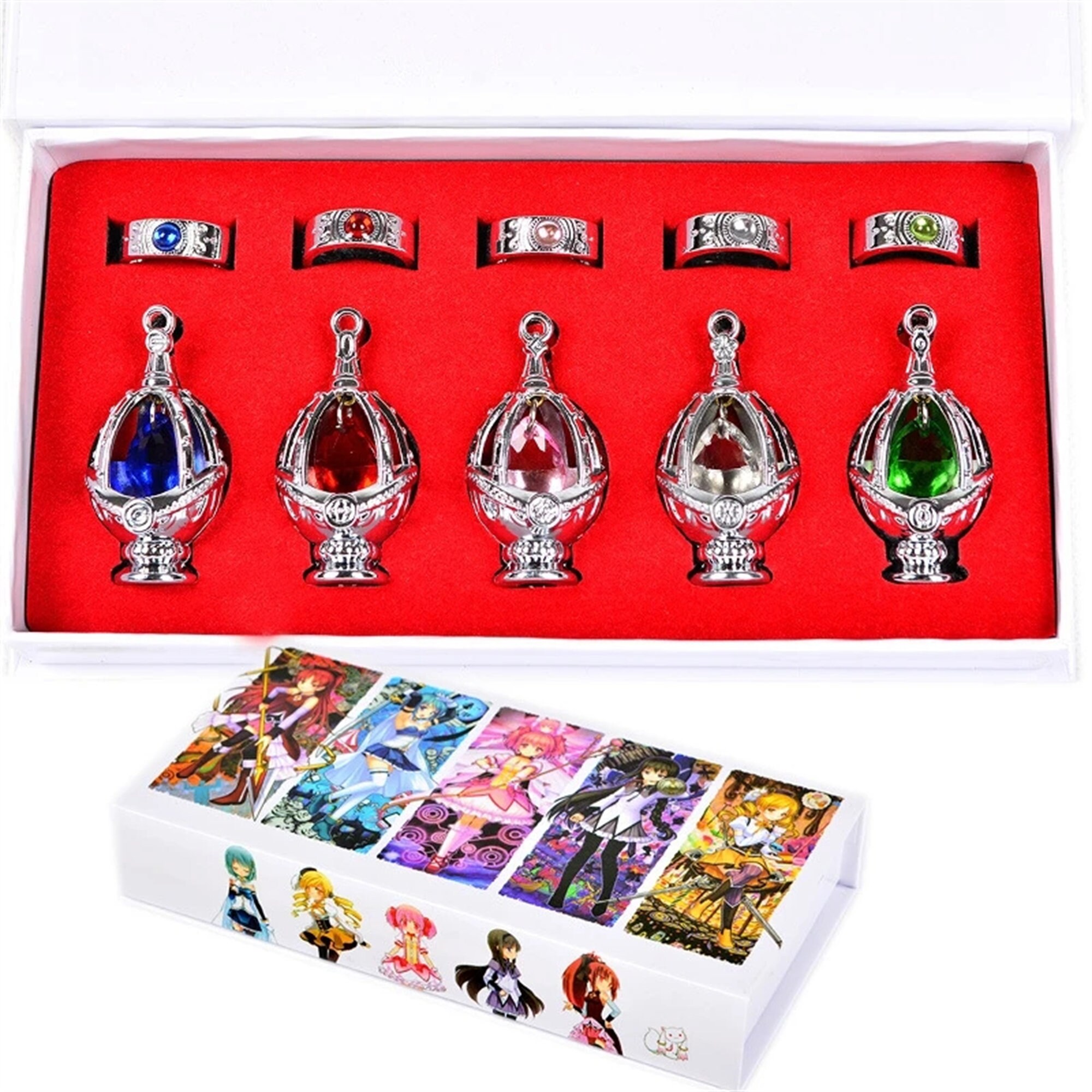 Anime Puella Magi Madoka Magica Necklace Set Kaname Madoka Incubator