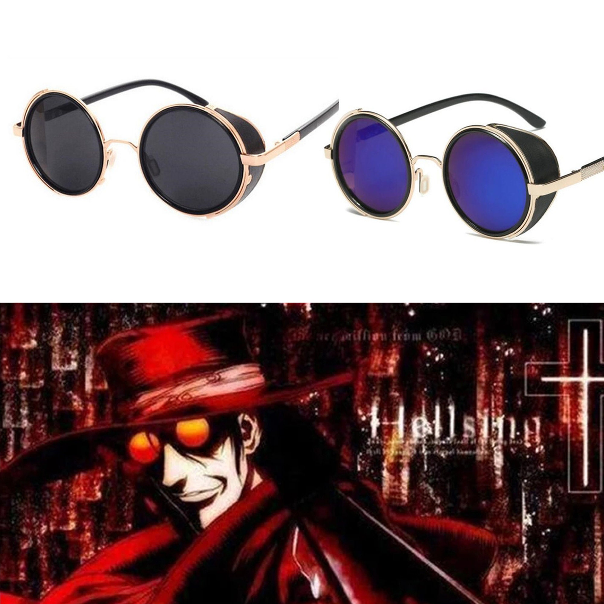 Animes Style New Vampire Hunter Cosplay Hellsing Alucard Costumes Cool Man  Suits Content Long Coat Best Outfits Glasses Wigs Cap - AliExpress