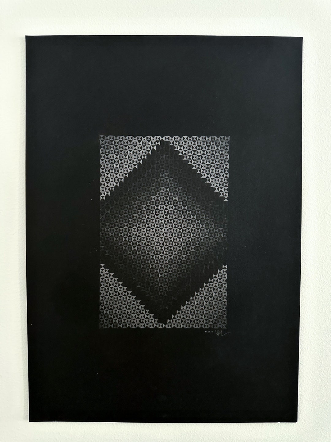 Original Abstract Graphite Drawing, Infinite Reflections 7 Etsy