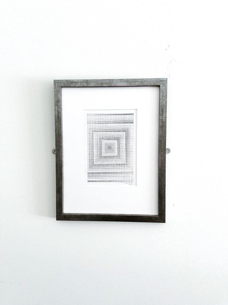 Original Abstract Graphite Drawing, Woven Drawing 3 - Etsy