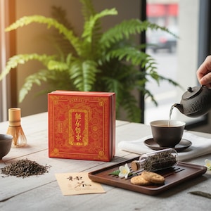 Shu Pu-erh te minikakor - Yunnan mogen Pu-erh 2x50g - Kinesiskt mörkt te present - Fermenterat teälskare