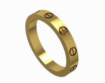 love ring with screw design