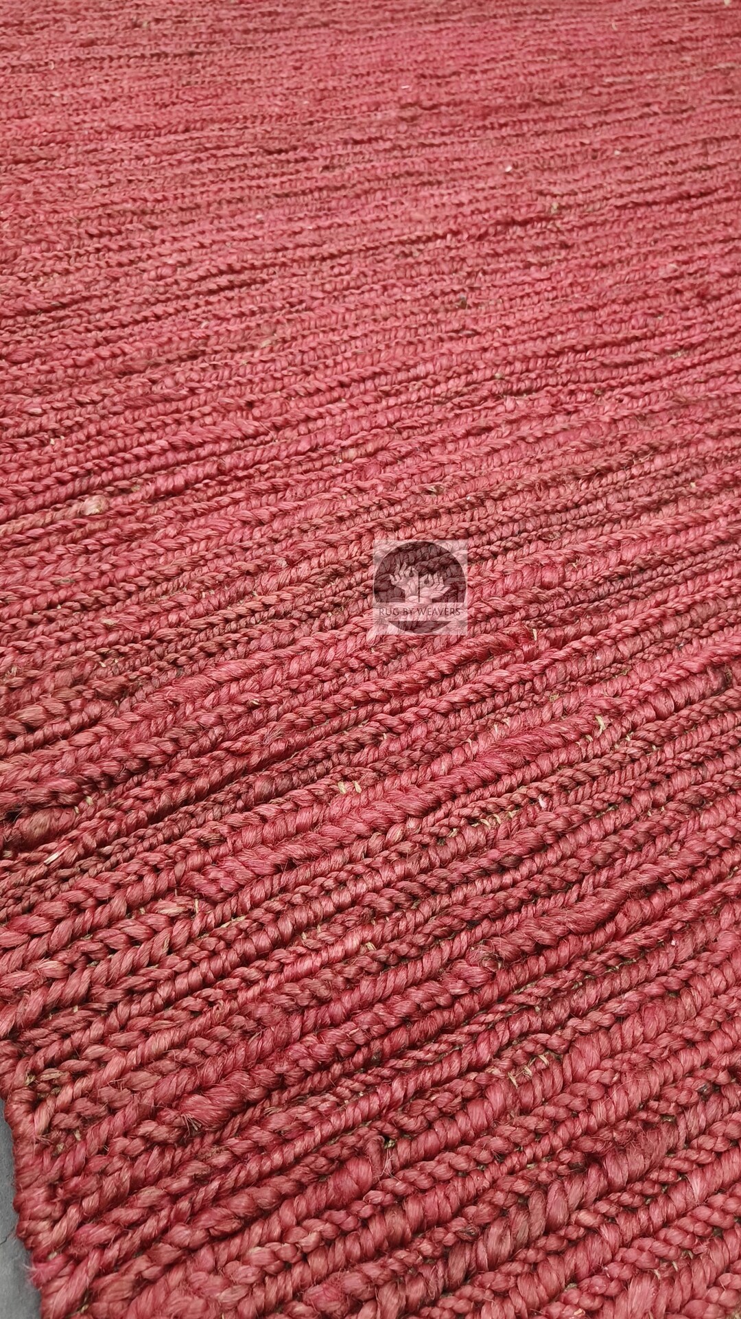 Round Jute Rug Red Handwoven Red Jute Area Rug: Sumak Braided Boho Decor (5.0x8.0 Ft.) - Etsy