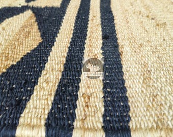 Hand Braided Jute Rug: Bohemian Moroccan Style, Custom Size