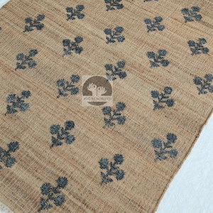 Tappeto Dhurrie in juta fatto a mano: stile Kilim Boho, 5 x 8 piedi