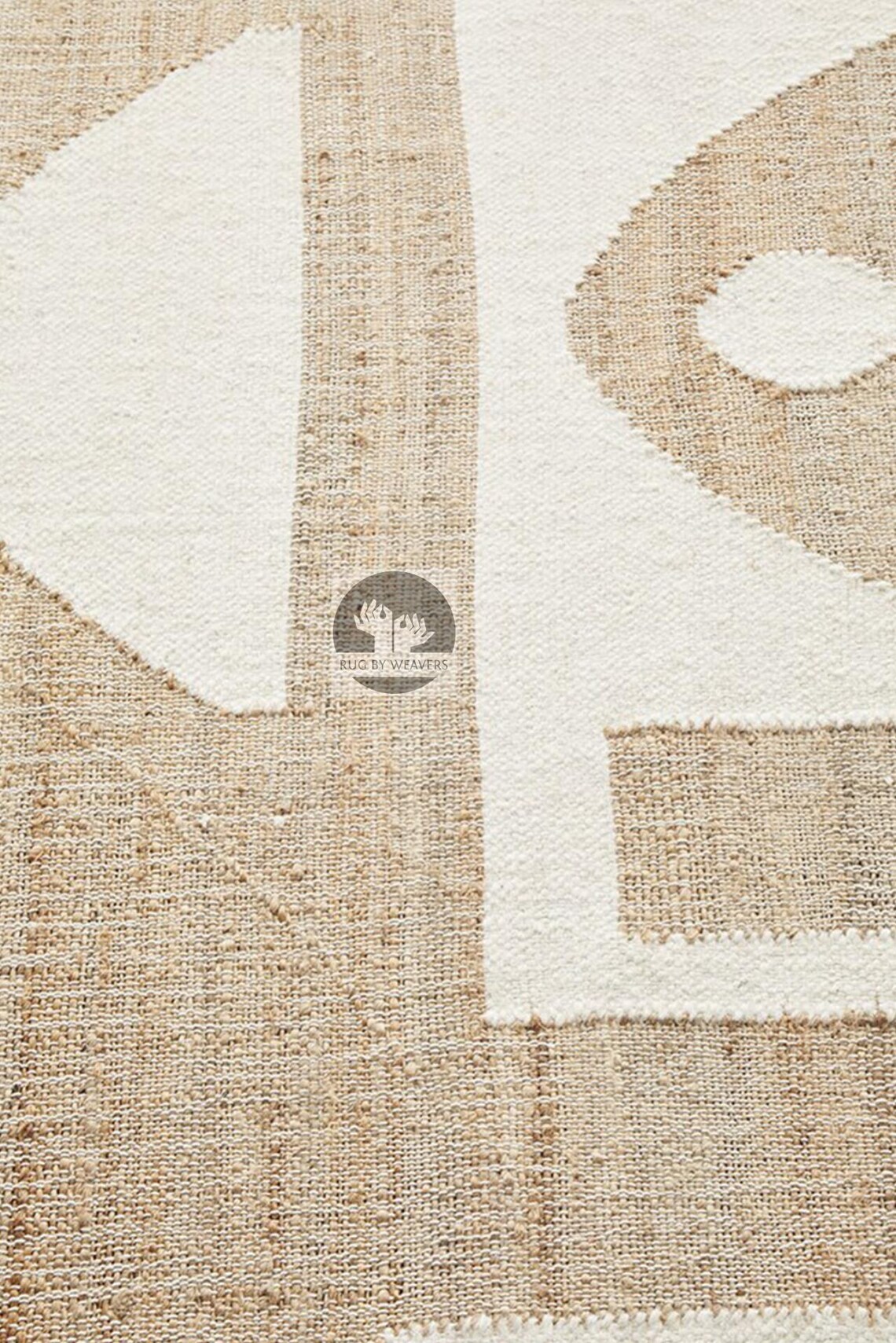 Handmade Wool Jute Dhurrie Rug: Natural Ivory Rug (5x8 Ft) - Etsy