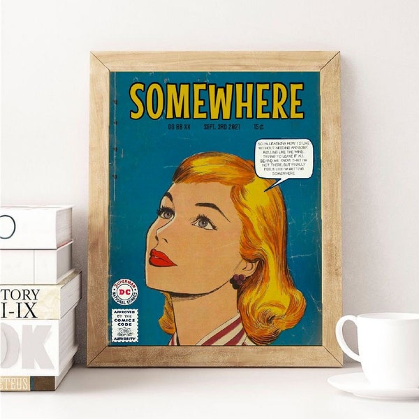 LANY Vintage Comic Book Cover 'somewhere.'