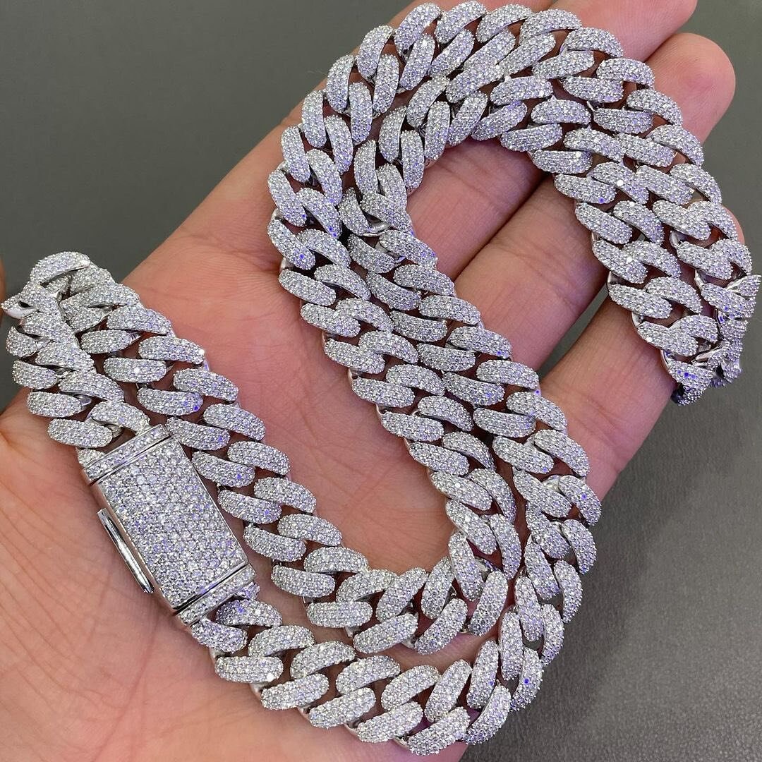 Real silver hip hop chains sale