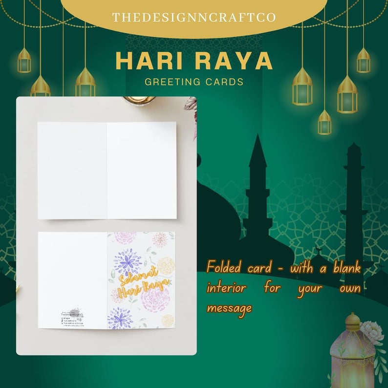 Hari Raya Greeting Cards With Hand-drawn Artwork | 8 Unique Designs ...