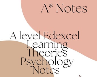 Learning Theories Psychology Edexcel A level Notes