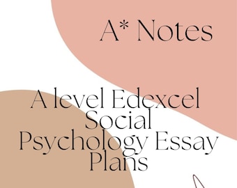 Social Psychology Edexcel A level Essay Plans