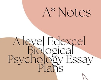 Biological Psychology Edexcel A level Essay Plans