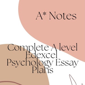 Vollständige Edexcel A-Level-Psychologie-Essay-Pläne