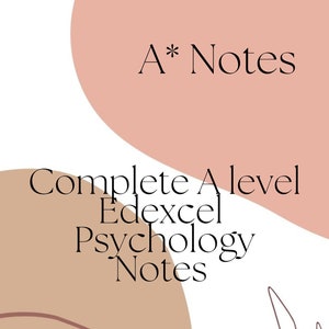 Complete Edexcel A level Psychology Notes