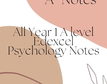 All year 1 A Level Edexcel Psychology Notes