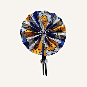 Circular fan in wax fabric