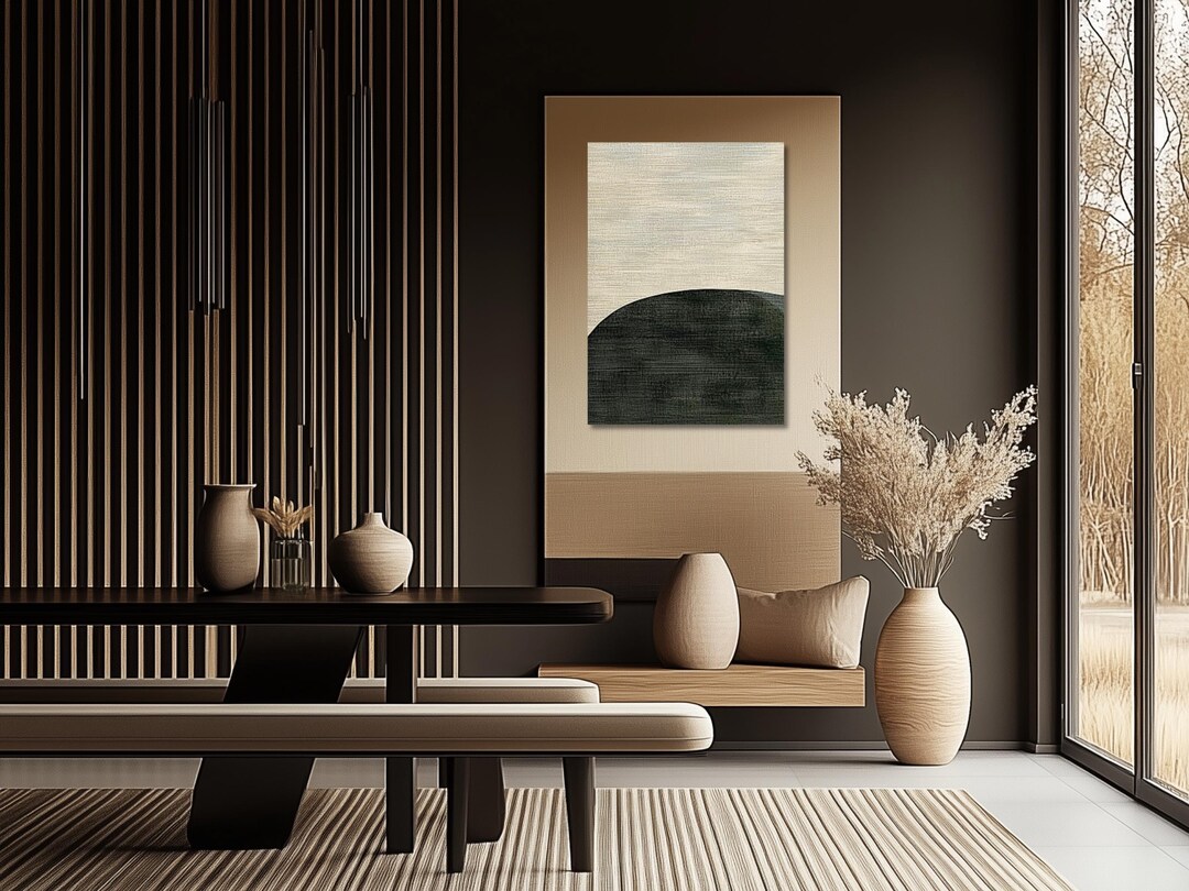 Japandi Emerald Drift Wood Wall Art,japanese Wabisabi Art,minimalist ...