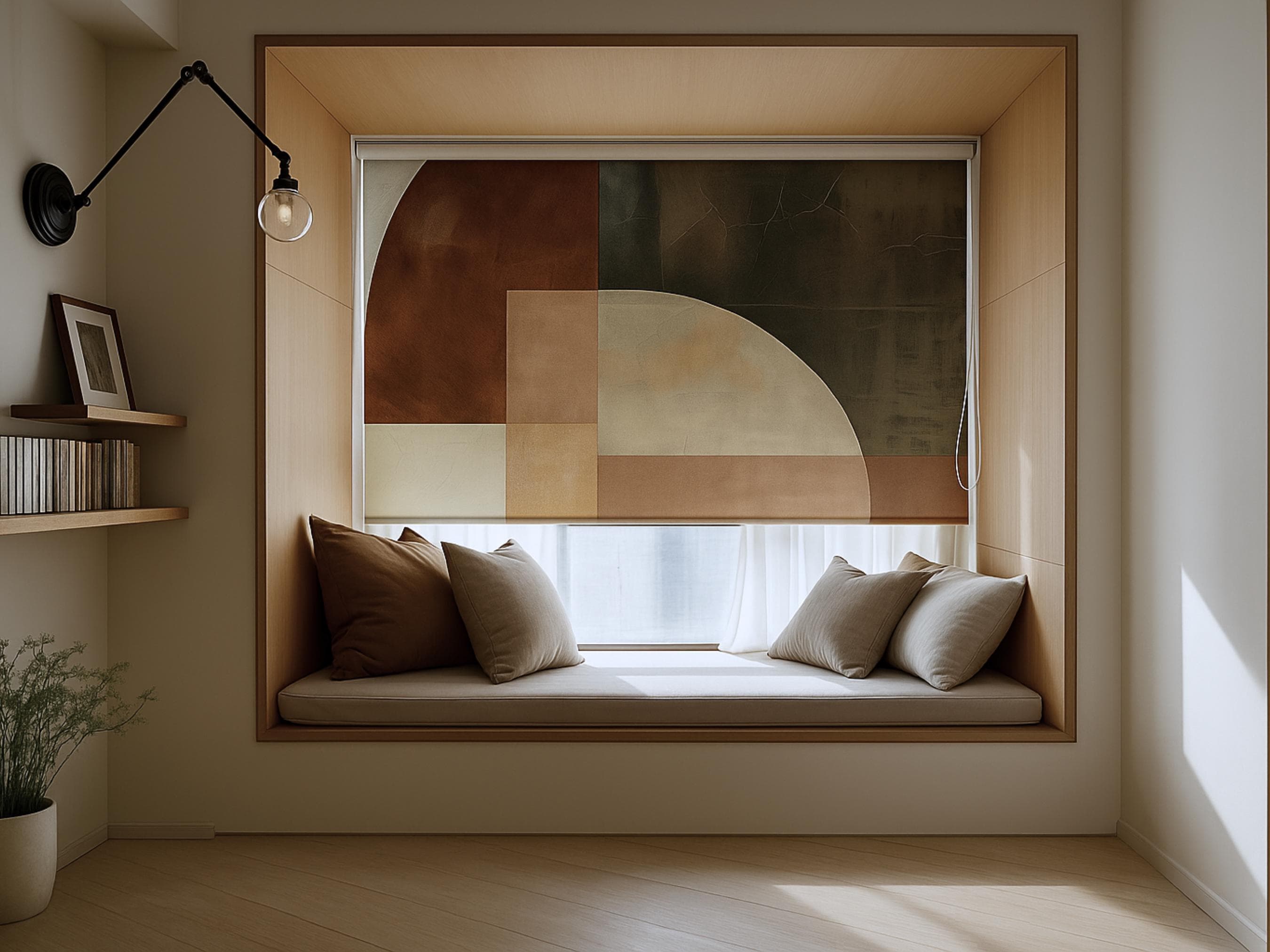 Koharu Form Japandi Style Custom Made Fabric Roller Blind,window ...