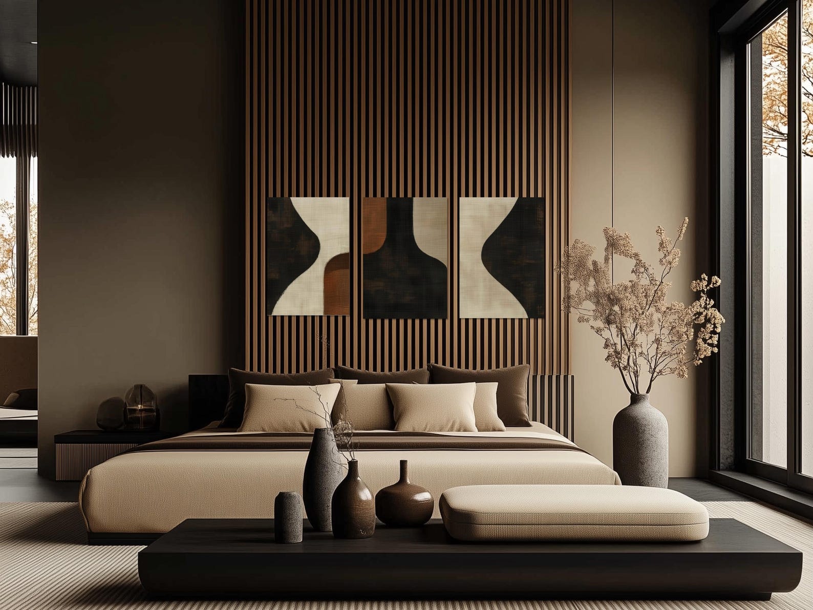 Curated visual reference: Picture Idea: Japandi Nature S Balance Wood Wall Art Set Of 3