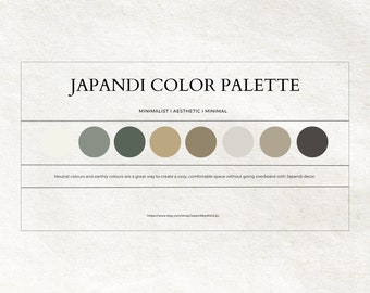 Japandi Style Interior Color Palette,Japanese Nordic Scandinavian Paint Color,Wabi Sabi Home Decor,Minimalist Earthy Color,Eco-Friendly