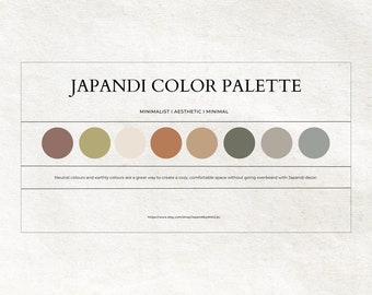 Japandi Style Interior Color Palette,Japanese Nordic Scandinavian Paint Color,Wabi Sabi Home Decor,Minimalist Earthy Color,Eco-Friendly