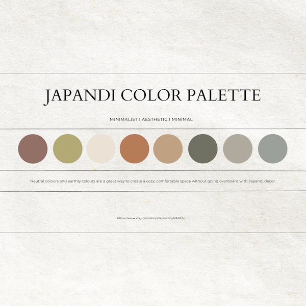 Japandi Style Interior Color Palette,Japanese Nordic Scandinavian Paint Color,Wabi Sabi Home Decor,Minimalist Earthy Color,Eco-Friendly