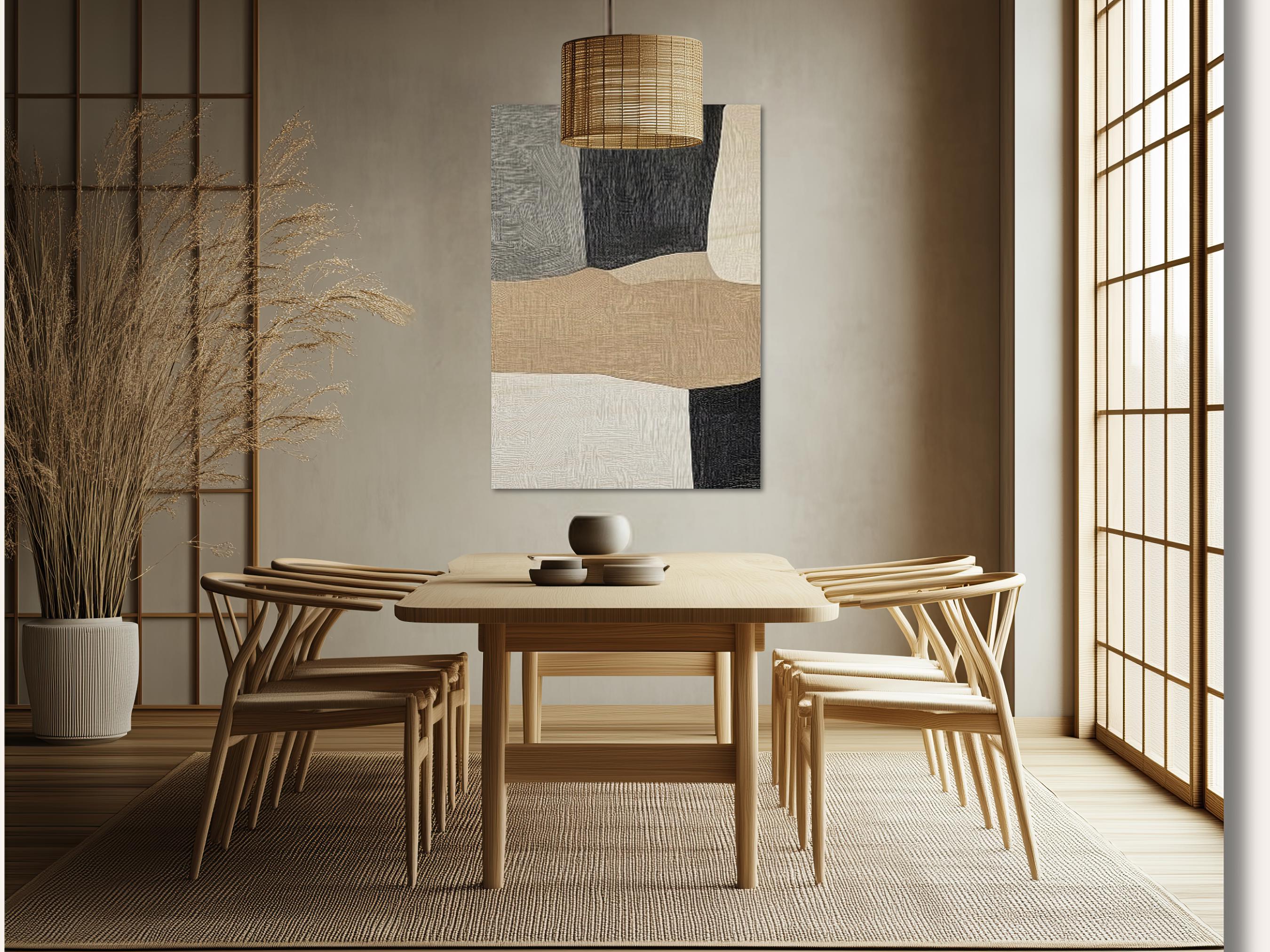 Japandi Elemental Harmony Wooden Wall Art,minimalist Abstract Wall ...
