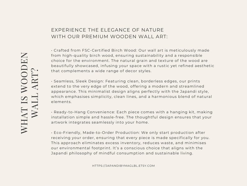 Japandi Wabi-sabi Essence Wooden Wall Art, Abstract Birch Wood Decor ...