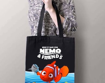 Tote Bag Black KEEP IT SAFE - Climate change Blue Planet University Wedding Students