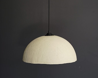 Handmade Wabi Sabi Ceramic Pendant Light - Modern Clay Chandelier (19")