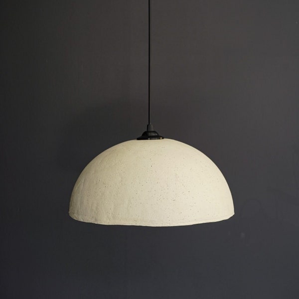 19" White Wabi Sabi Ceramic Pendant Light,handmade Clay ceramic Light,Modern chandelier,Pendant light,ceiling  Pendant light