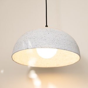 19" Blue and white Ceramic pendant light I Kitchen pendant light I Hanging light I Wabi sabi lighting  I Handcarfted pendant light