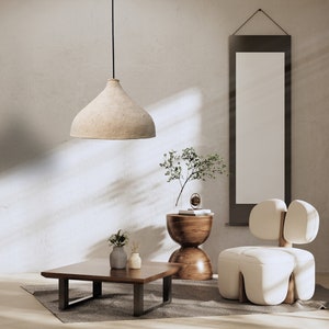 Handmade Ceramic Dome Pendant Light: Wabi Sabi Chandelier (H 12&quot; x D 12&quot;)
