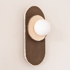 25 Inches Modern Handmade Ceramic Wall Lamp, Japandi Sconce, Bathroom ...