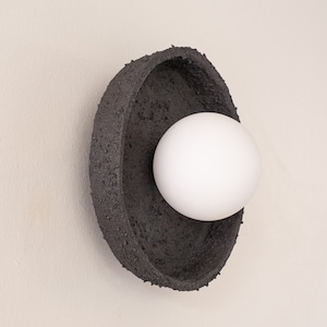 Handmade Japandi Ceramic Wall Sconce: Wabi Sabi Home Light