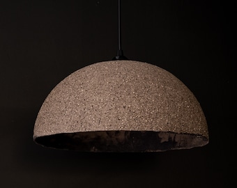 Stone Textured Handmade Wabi Sabi Stoneware Ceramic Pendant Chandelier, Natural Textured Modern Kitchen Island Pendant Lamp