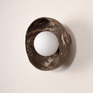 Handmade Ceramic Wall Sconce: Modern Wabi Sabi Lighting