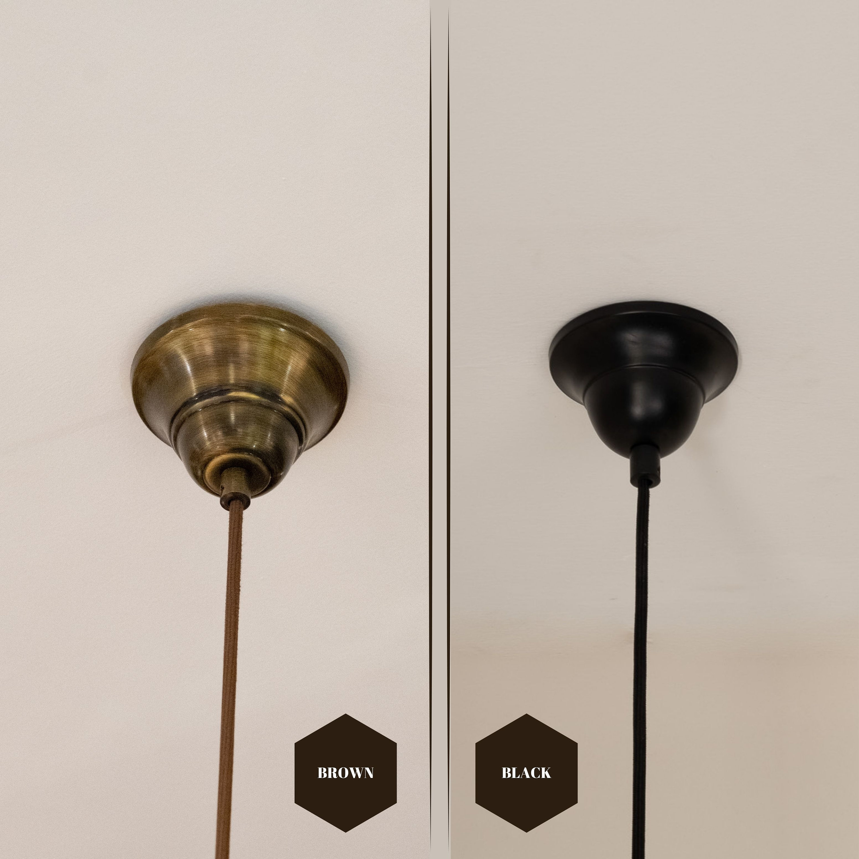 手作り陶器ペンダントライト：青と白の侘び寂び照明（19インチ