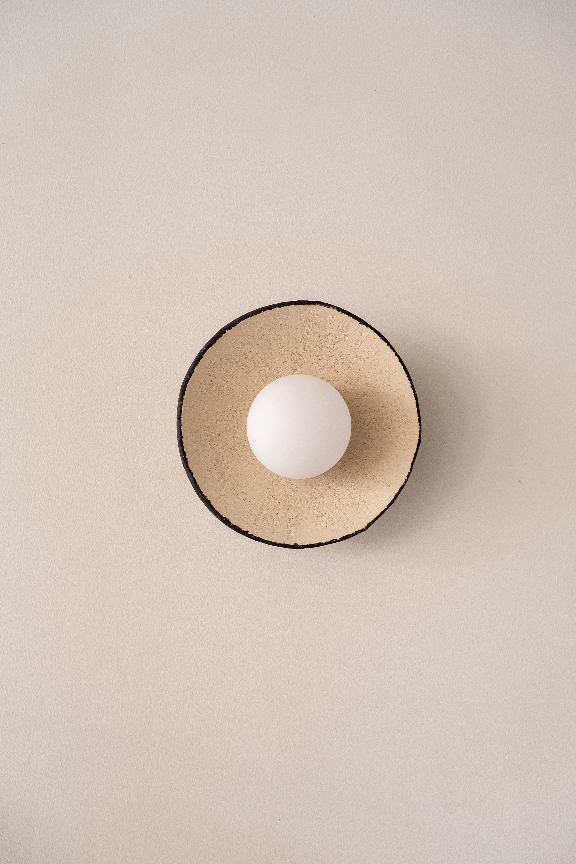 Handmade Ceramic Wall Sconce: Wasabi Minimalist Light