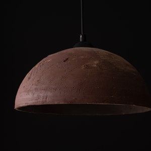 16"  Terracota Ceramic Ceiling Light I Rustic Pottery Chandelier I Pendant Lighting I Decorative Hanging Lamp I Modern Lighting I Dome Light