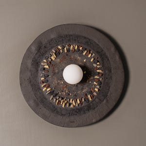 Wabi Sabi Handmade Ceramic Wall Sconce, Natural Textured Ceramic Wall Lamp, Japandi Ceramic Wall Light, Home Gift